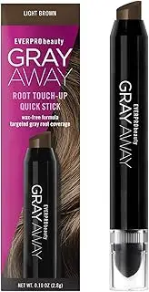 Everpro Gray Away Root Touchup Quick Stick Light Brown 0.10 Ounce (3ml) (2 Pack)