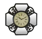 Mirror Wall Clock with Roman Numerals