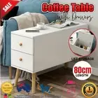Coffee Table Side Storage Modern Tables Furniture Shelf Bedside Wooden Drawer AU