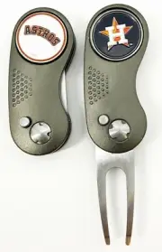 GOLF SWITCHBLADE Houston Astros DIVOT REPAIR TOOL + Ballmarker Gray