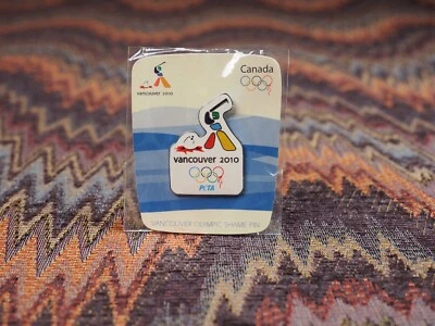 Vancouver 2010 Olympic Shame Pin PETA Stop the Annual Canadian Seal Slaughter