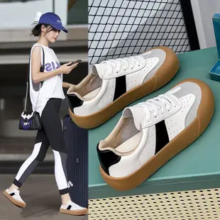 秋季新款小白鞋女ins潮韓版學生跑步運動板鞋增高休閒鞋BR621