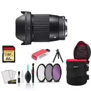 Sigma 16mm Contemporary Lens f/1.4 DC DN for Sony E 402965 with Filter Kit +