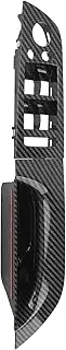 Driver Side Door Inner Panel, Window Switch Armrest Panel, Driver Side Control Switch Panel for 3 Series E90 (Carbon Fiber Style)