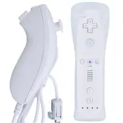 New For Nintendo Wii Remote Control Wii Remote Motion Plus Set Combo. White