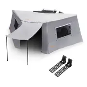 San Hima 180 Degree Awning With Side Wall Free-Standing Camping + "L" Bracket