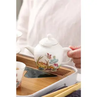 輕奢白瓷茶壺西施壺家用功夫沖茶泡茶器辦公室會客陶瓷喝茶大單壺