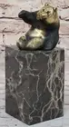 Art Deco Chinese Panda Gilt Bronze Masterpiece Hot Cast Sculpture Figure Deal