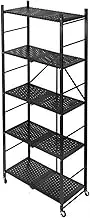 No Installation Folding Storage Rack,Floor-Standing Rolling Pot Microwave Rack,Suitable for Kitchen Living Room Bathroom(71x34x158cm)