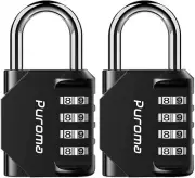 2 Pack Combination Lock 4 Digit Outdoor Waterproof Padlock for School Gym Locker