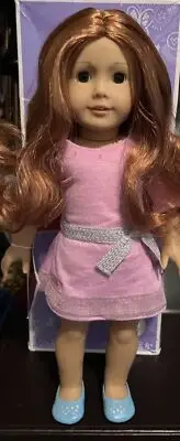 American Girl Truly Me #61 Red Hair Light Skin Green Eyes Lilac Dress