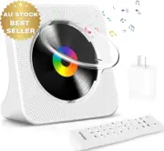 Portable CD Player with Bluetooth LED Screen USB FM Radio AUX Remote Control