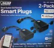 Feit Electric Dual Outlet Outdoor Smart Plugs 2 Pack .WI-FI BRAND NEW FOR SUMMER