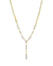 Bloomingdale's Fine Collection Diamond Paperclip Link Lariat Necklace in 14K Yellow Gold, 0.85 ct. t. w.