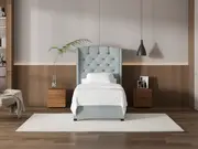 My Style Winged Headboard & Slimline Base - Single / Duckegg / Standard Base