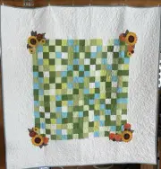 Handmade Throw Size Checkered Picnic Pattern Quilt