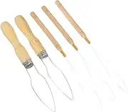 Beavorty Sewing Threader Bead Needle Threader 5pcs Bead Stringer for Embroidery Long Beaded Needles for Diy