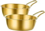 Ciieeo Korean Rice Wine Bowl Set Stainless Steel Small Bowls Handle for Dips Sauces