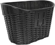 TOYANDONA Antique Rattan Car Basket Storage Handlebar Basket Wicker Woven Handlebar Bike Front Accessory Bike Storage Holder Black Plastic