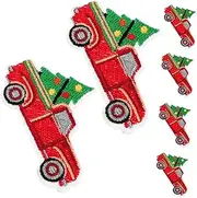 GLSTOY 6Pcs Xmas Design Clothing Patches Reusable Iron Repair Patches for Clothing Backpacks and Crafts Christmas Themed Embroidered Applique Decor