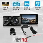 Elinz 2K Dash Cam Dual Camera Reversing 1080P Rear Car DVR Recorder Video 170 Degrees WiFi 4.0 Touch Screen