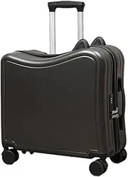 [Generic] Kids Carry on Suitcase Carry on Size Silent with Wheels 20 Inch Travel Luggage Trolley Baggage for Business Airplane Boys Girls, Black Gray