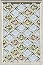 Laser Processing Wooden Cover Goshuin Book [Tanhanabishi] Clean 23112HHA
