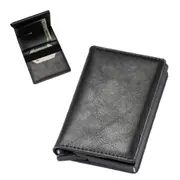 PU Leather Credit Card Holder Men's Money Cash Wallet Clip RFID Blocking Purse