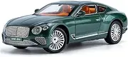Scale Finished Model Car 1:24 for Bentley Continental Metal Die-Casting Simulation Pull Back Car Model Collectible Decoration Die-cast Vehicle(Green)