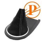Manual Shift Boot Cover PVC Carbon Fit for Hyundai Tiburon 03-08 White Stitch