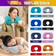 Travel Inflatable U Shaped Travel Neck Pillow Portable Car Flight Head Cushion