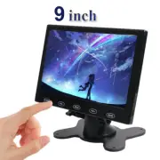 Ultra Thin 9" LCD Monitor Touch Button AV/VGA/HDMI for DSLR Raspberry Pi 2 3 B+