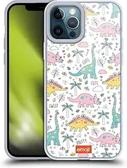 Head Case Designs Officially Licensed emojiｮ Dinosaurs Cutesy Soft Gel Case Compatible with Apple iPhone 12 Pro Max