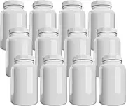 Company (12 Pack) White Pill Bottle with Lid, Storage, Plastic Pill Container, 150cc Capacity