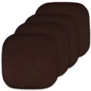 4 Pack Memory Foam Honeycomb Nonslip Back 16" x16" Chair/Seat Cushion Pad, Br...