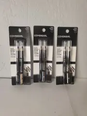 x3 Covergirl Easy Breezy Brow Fill + Define Pencils+Sharpener #500 Black
