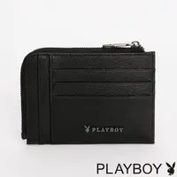 在飛比找momo購物網優惠-【PLAYBOY】卡片零錢包 Defense系列(黑色)