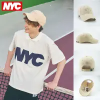 在飛比找蝦皮商城精選優惠-NYC新款硬頂高棉透氣棒球帽 簡約英文繡花帽子 情侶款帽子 