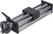 Brilluxa Linear Stage Actuator - 200mm Travel Stroke, Manual Ballscrew Rail Guide with Handwheel, Double Optical Axis Linear Slide Stage