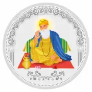 Guru Nanak Dev Ji Coin Pure Silver 999 BIS Hallmarked Sikkh Silver Coin 100 Gms