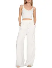 [Belle & Bloom] Everywhere All At Once Wide Leg Pant in White