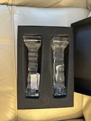 Beautiful Orrefors Crystal Candle Sticks Brand New in Box 8” 8 inch