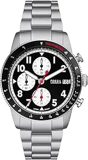 [FOSSIL] Men's Silver Stainless Steel Sport Tourer Analogue Watch, 42mm