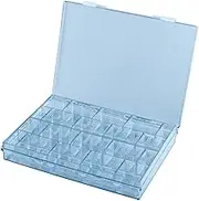 Hozan B-17-BB ESD Parts Case, Conductive, 16-Compartment Storage Box, 0.5 Gal (1.5 L) Capacity, Check Contents with Lid Closed