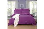 Super Soft Tailored Queen Size Quilt/Doona/Duvet Cover Set - Purple