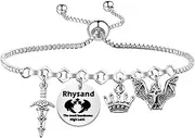 [KUIYAI] Rhysand Bracelet for Fans, Acotar Bat Boys Gift, Velaris Gift, The Night Court Gift, City of Starlight