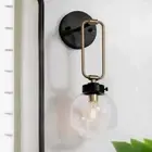 Uolfin 14.5 in H Black and Bronze 1-Light Globe Bathroom Wall Sconce A03963