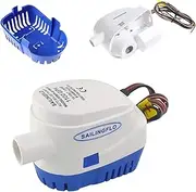 1100GPH Bilge Pump Automatic Submersible Marine 12V Bilge Water Pump Built-in Float Switch Anti-airlock Application for Boat, Pool, Yacht, RV