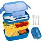 3 Layers Stackable Lunch Box BPA-free Food Container 1900ML Leakproof Bento Box