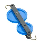 Eisco Labs Plastic Pulley, Double in Tandem, 50mm and 38mm Dia.